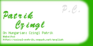 patrik czingl business card